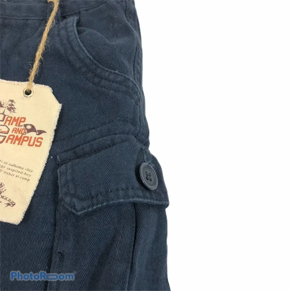 Boys Brand New Camp & Campus Blue Cargo‎ Shorts 4